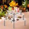 3 Pcs Clear Acrylic Cupcake Stand Stands Display Shelves Risers for Multi-layer Transparent Small Holder