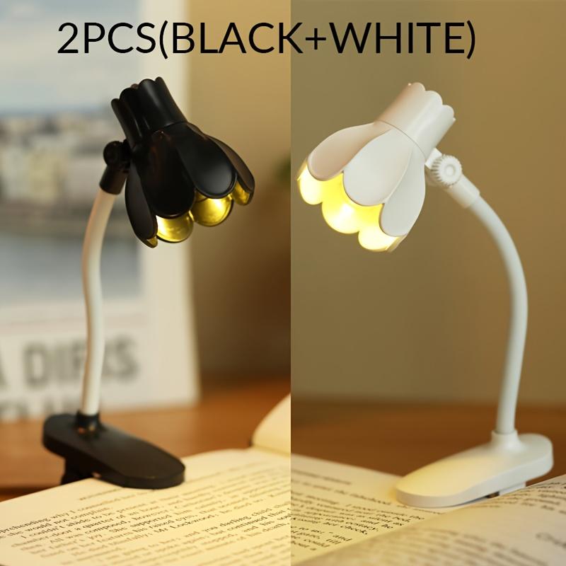 Mini Flower Shaped LED Book Light Eye Protection Adjustable Clip 360° Flip Study Lamp For Travel Bedroom Reading Book Light