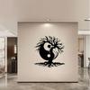 Metal Yin Yang Tree Mural Wall Art Zen Home Decor Spiritual Gift