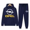 Men's Women 2Pcs Sets Fleece Sweatshirt Hoodies Pants OPEL Car Male Sportswear Tracksuits Unisex Ensemble Homme