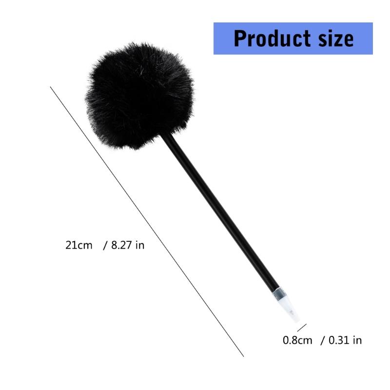 5 Pièces Stylo Bille Pompon Pelucheux Remplisseurs de Bas de Noël Fourniture de Fête de Noël pour Adultes Écriture Journalisation