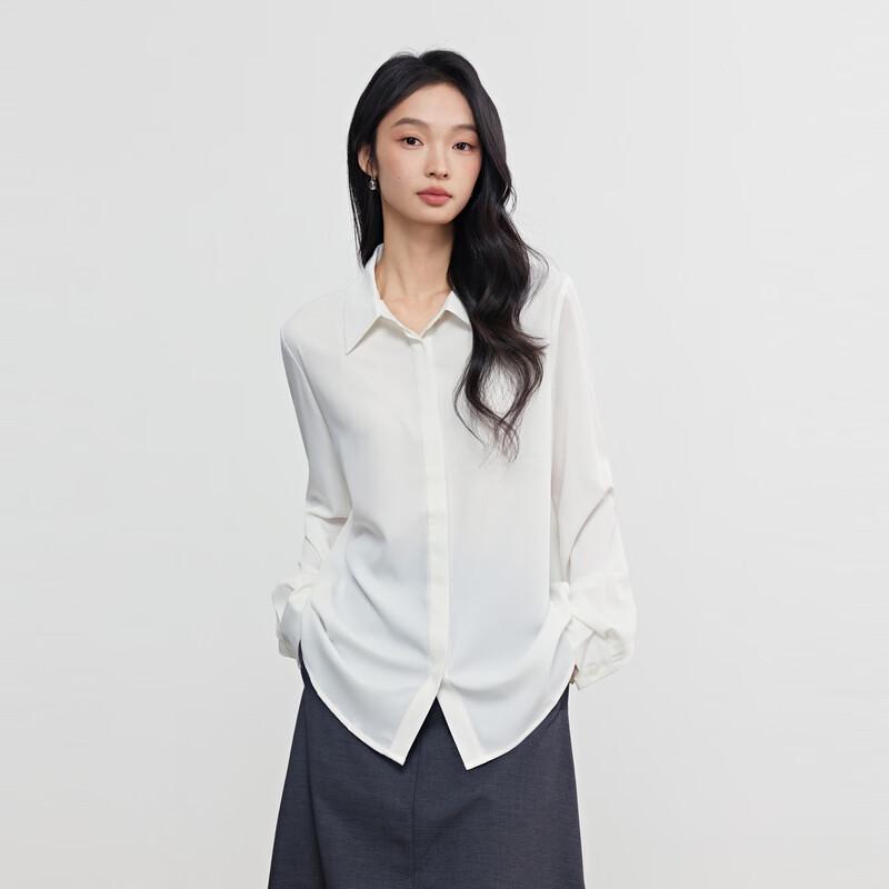 Elva' Island Women's Long Sleeve Versatile Slim-Fit Shirt