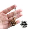Dragon Dice Pendant Keychain Tiny Metal Dices Jewelry Set Mini Polyhedral Dices Keyring Jewelry for Fashion Enthusiasts