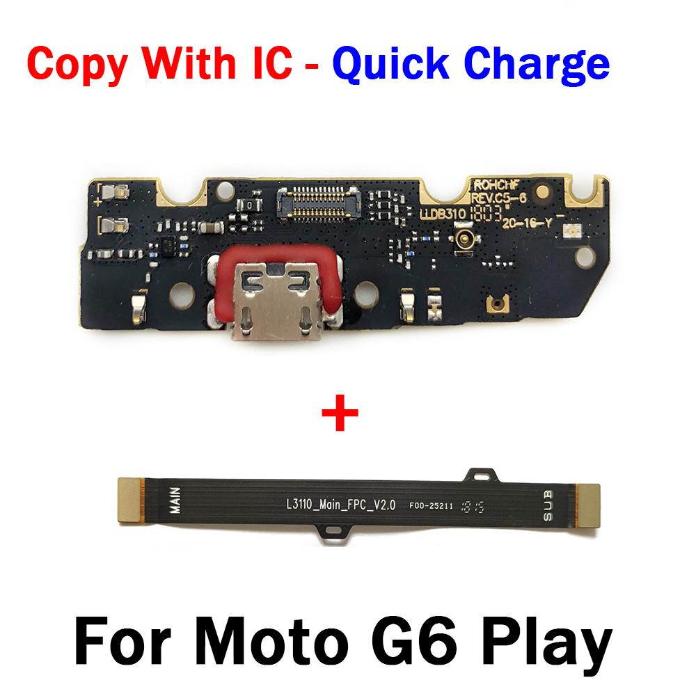 Getestet für Moto G6 G7 G8 G9 Play Plus Power G11 G111 USB Stromladeplatine Steckeranschluss Anschlussanschluss Dock mit Mainboard Flexkabel
