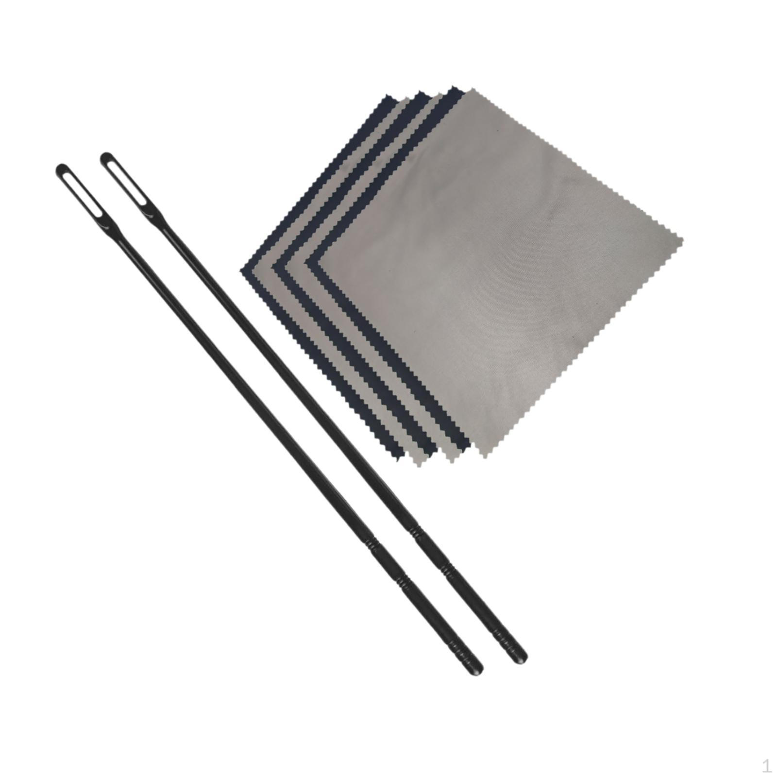 

Набор для чистки флейты, 6 салфеток и 2 стержня для чистки духовых инструментов, полировальная салфетка 2 Colors