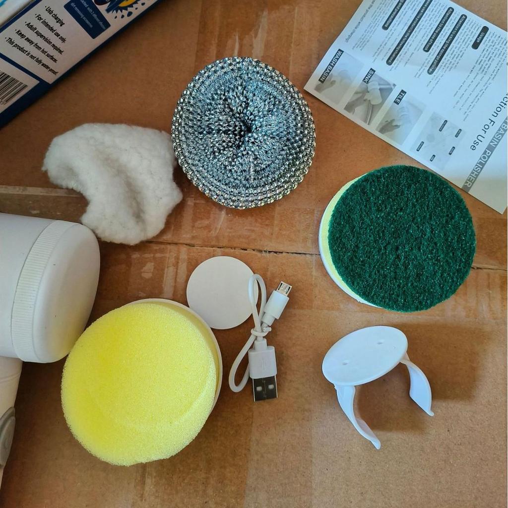 Multifunctional Handheld Electric Cleaning Brush and Shoe Polisher for Kitchen and Bathroom