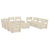 VidaXL Garden Lounge Set Pallet 9 Pcs Impregnated Spruce Wood