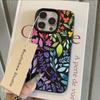 Dreamy Cool Flower Lily Luxury Lichee Leather Pattern Phone Case For iPhone 17 16e 16 15 14 13 12 11 Air Pro Max Plus X XR XSMax