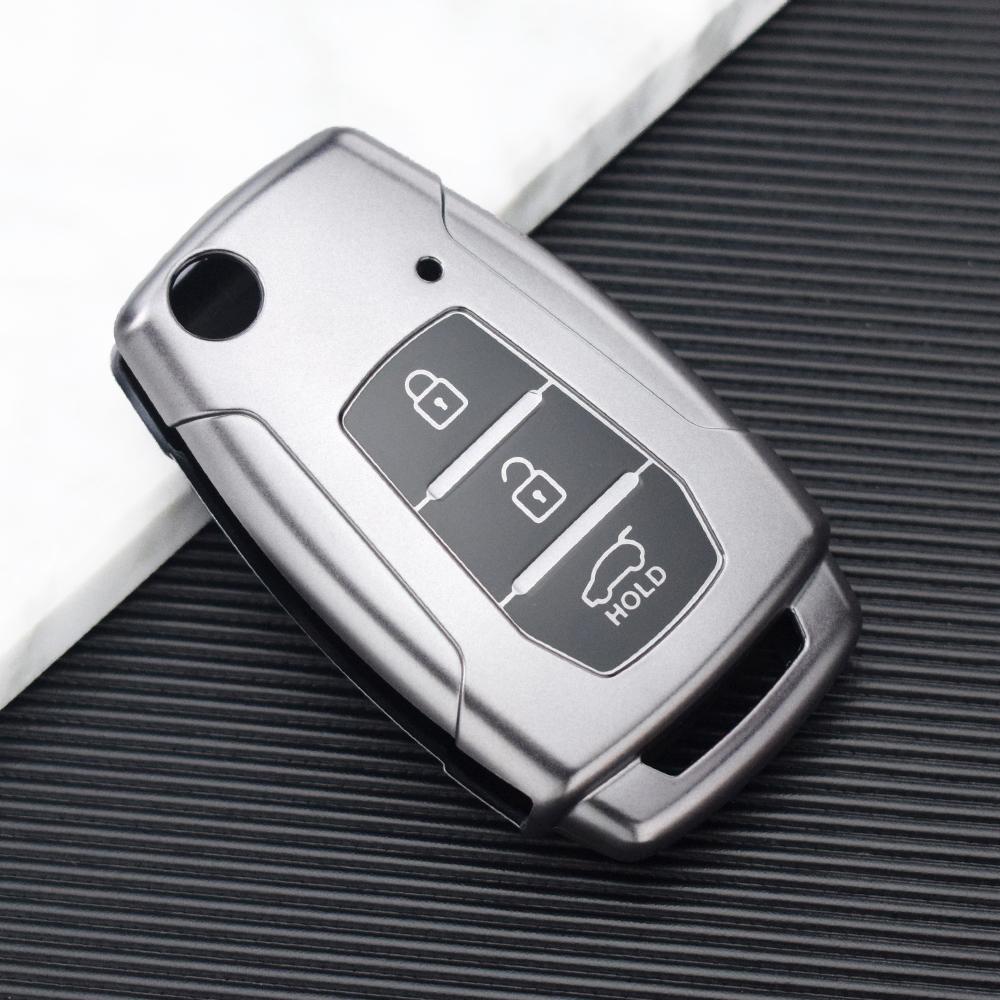 

Gun Grey Shell Fob Bag TPU для SsangYong Kyron 2 Sanka Actyon Korando Tivoli Car Folding Key Case Cover Keyless Bag Accessories 3B button key cover серый