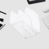 Letter Sorter Clear Desk Organizer For Home Office 2-compartment Design Thick Acrylic Construction Smooth Rounded Edges For Home