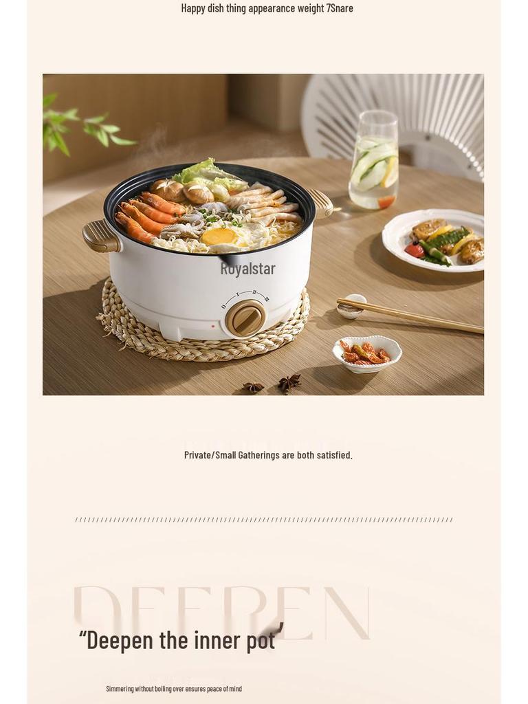 Rongshengda Multifunctional Electric Hot Pot: Steaming & Cooking All-in-One for Household Kitchens