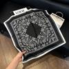 European and American style scarf square scarf imitation silk 71cm retro cashew print literary headband suit with decorative scarf