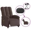 Electric Massage Chair Dark Brown Fabric
