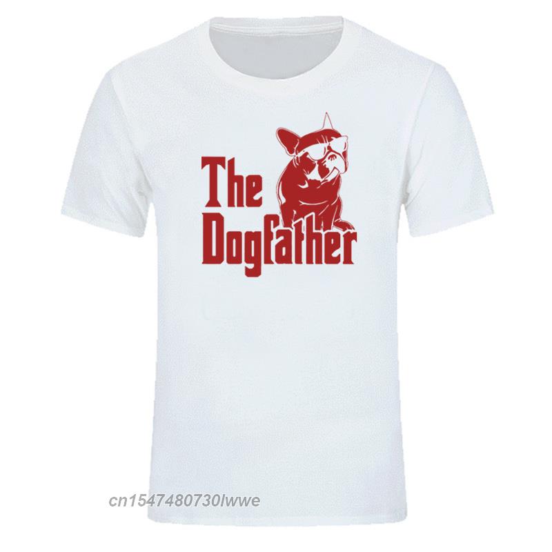 The Dogfather Dog Dad French Bulldog Funny T Shirts Unisex Cotton Harajuku Vintage Tops Tees Tops Eu Size