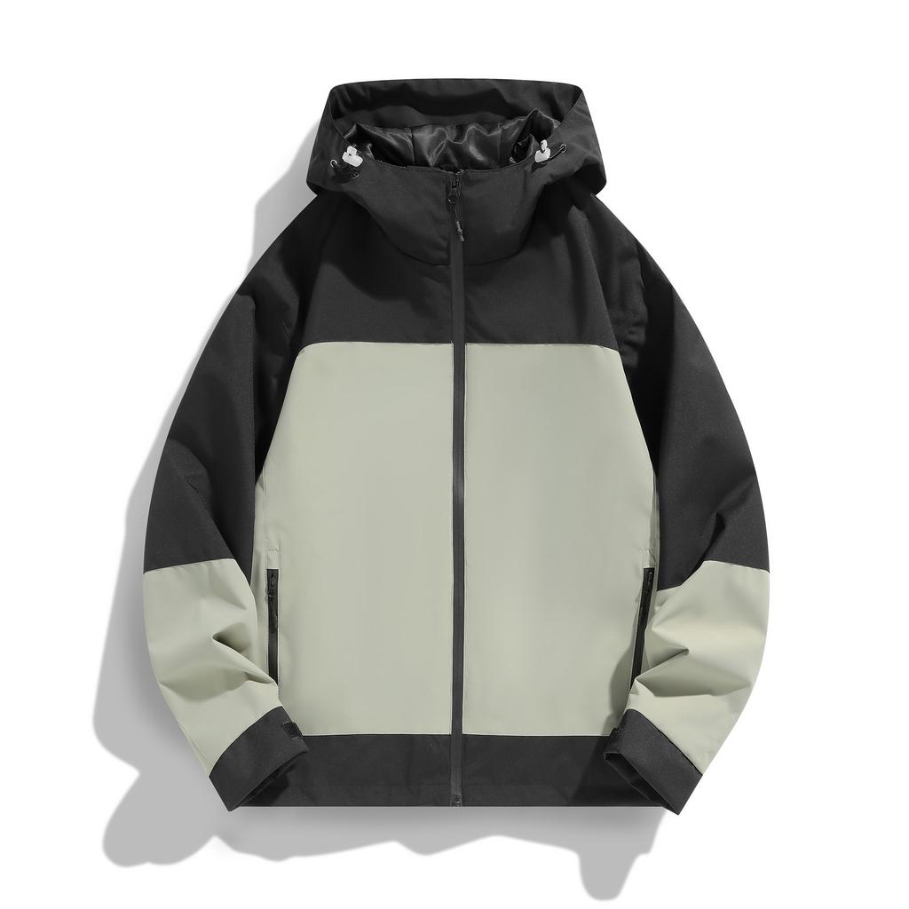 Minimalist Rushing Jacket Men and Women Spring and Autumn Trend of Windproof and Waterproof Hooded Loose Couples Paragraph Jacket Jacket Men