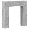 Fireplace Surround Concrete Grey 102 X 18 X 100.5 Cm Wood Based Panel