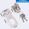 304 Stainless Steel Waterproof Polished Key Lock Plate Buckle Split Door Easy Access Opening Drawer Cabinet Cupboard Grain
