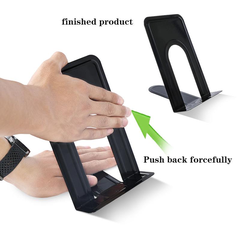Adjustable Portable Metal Book Stand-Heavy Duty Black Book Holder for Office and Home Display