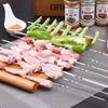 Reusable Stainless Steel Grill Meat String Forks BBQ Stick BBQ Needle Cooking Tool Barbecue Skewer