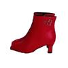 Pointed high-heeled boots women's new soft leather shoes women's shoes spring, autumn and winter white single boots velvet
