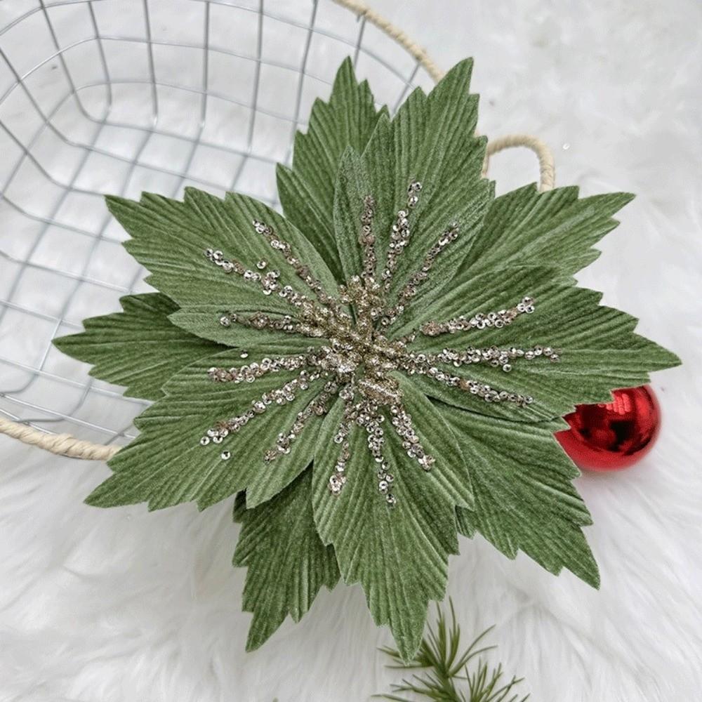 24CM Christmas Glitter Flower Sparkling Sequins Flower Wedding Decoration