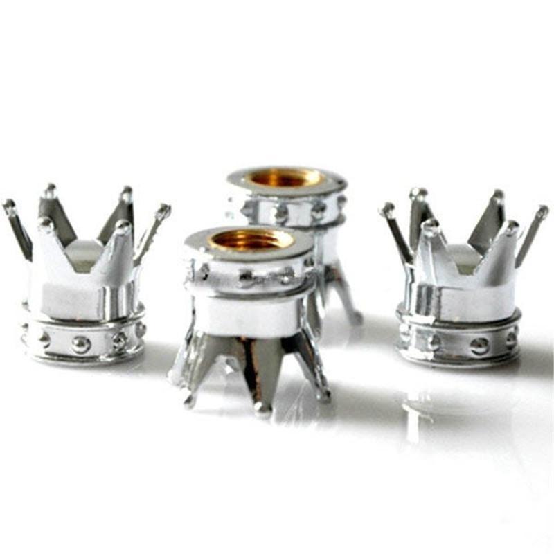 4pcs/lot Car Truck Motocycle Bike Valve Caps Crown Shaped Tire Wheel Stem Air Valve Cap Tyres
