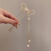 1pc Fashion Classic Chinese Butterfly Pearl Tassel Hair Stick for Women Handmade Metal Hairpin Charm Jewelry Accessories