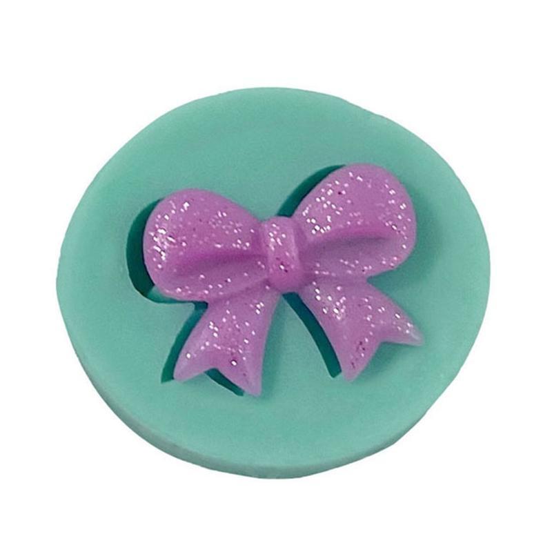 Mini Love Heart Bow Silicone Mold Handmade Soap Making Mould for DIY Baking Fondant Chocolate Wedding Cake