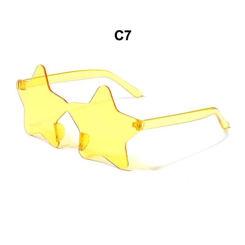 New Borderless Five-Pointed Star Sunglasses Women'S Brand Designer Candy Color Sun Glasses Men'S Outdoor Hip-Hop Eyewear Uv400
