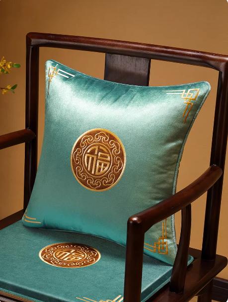 Luxury Peony Floral Embroidery Home Chair Decorative Pillow Cover Lumbar Support For Sofa Velvet Cushion Cover 45x45cm
