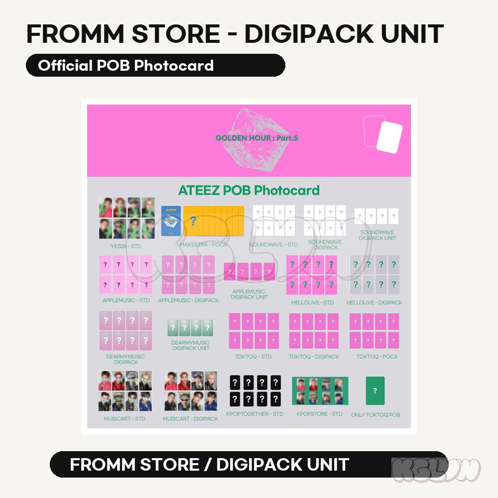 Pre-order ATEEZ GOLDEN HOUR Part.5 POB Photocard Select Kpop