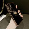 For Samsung Galaxy S24 Ultra Luxury Plating Frame Ring Stand Holder Phone Case For Samsung S21 S22 S23plus A25 A52 A54 A55 Cover