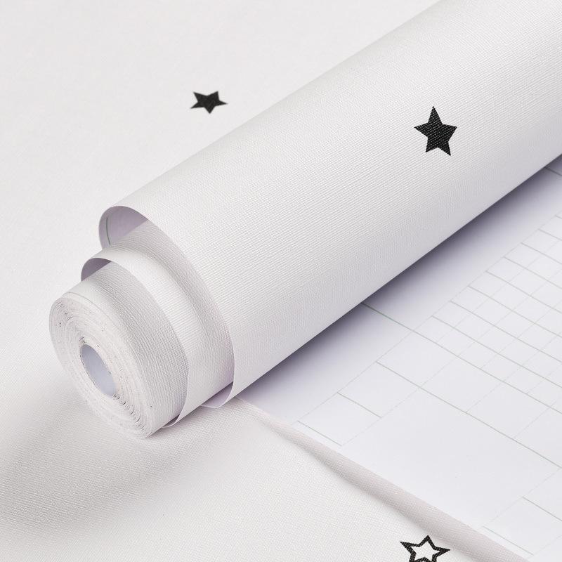 Samolepicí jednobarevná PVC nástěnná samolepka: Dekorace proti znečištění pro ložnici, obývací pokoj nebo studentskou kolej.