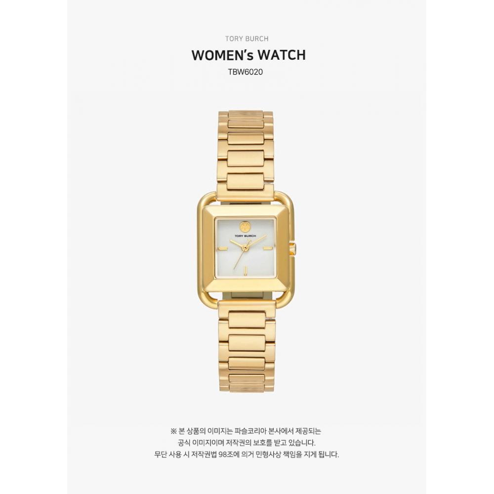 Tory Burch Kira Mother Of Pearl Square Women S Metal Watch Tbw6020