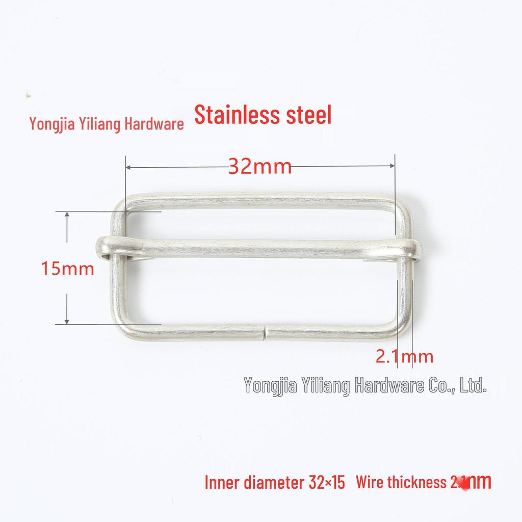 Stainless Steel Adjustable D-Ring Buckle - Copper Three-Speed Wire Pull Design
