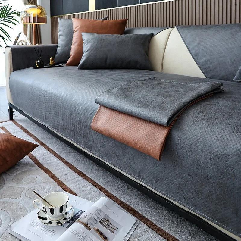 Technology Cloth Sofa Cover Cat Scratch Pet Dog Sofas Mat for Living Room Non-Slip Sofa Towel Couch Slipcover L Shape Sofa Cover
