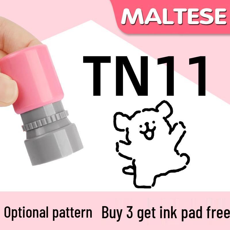 Maltese Puppy Line Drawing: Cute Heart & Funny Emoji Cartoon Pack