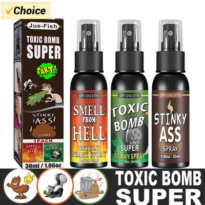 1-5pcs 30ML Liquid Fart Spray Can Stink Bomb Ass-Smelly Stinky Gas Crap Gag Prank Novelties Toy Joke Halloween Party Supplies