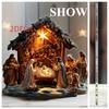 2D Flat Ornaments, Christmas Scene Decorations, Nativity Scenes for Homes, Offices and Bookstores - Multifunctional Holiday Table Decorations,