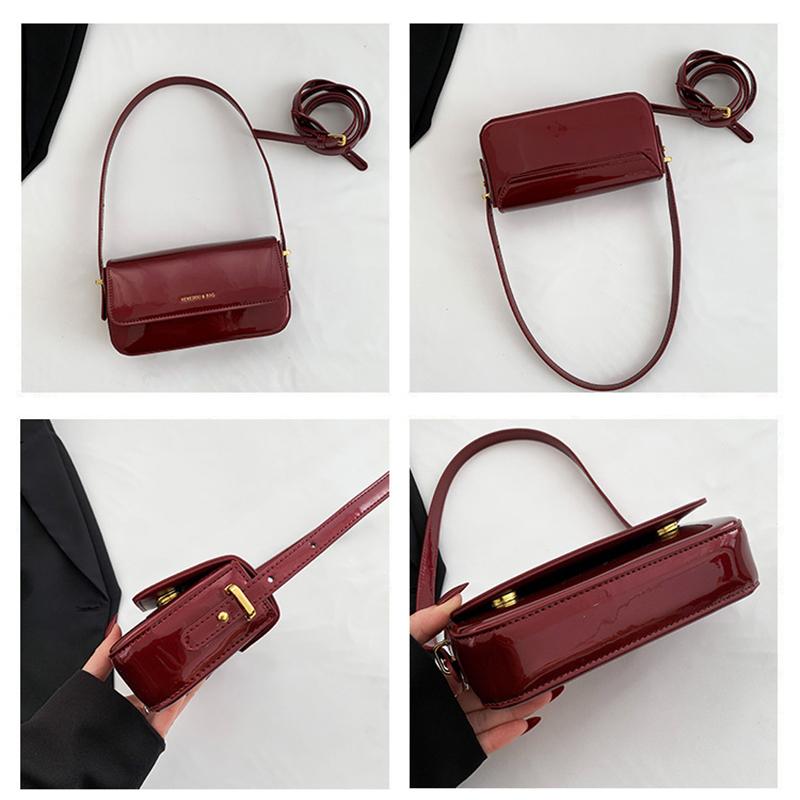 Women Exquisite Crossbody Bag Large Capacity PU Leather Vintage Sling Bag Adjustable Strap Fashion Shoulder Bag Retro Armpit Bag CLE