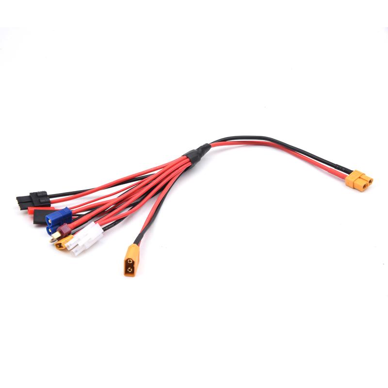 Multifunction Balance Charging 8IN1 Soft Silicone Charging Wire XT60 Connector To XT60 XT30 T Plug JST EC3 Wire Cable for RC