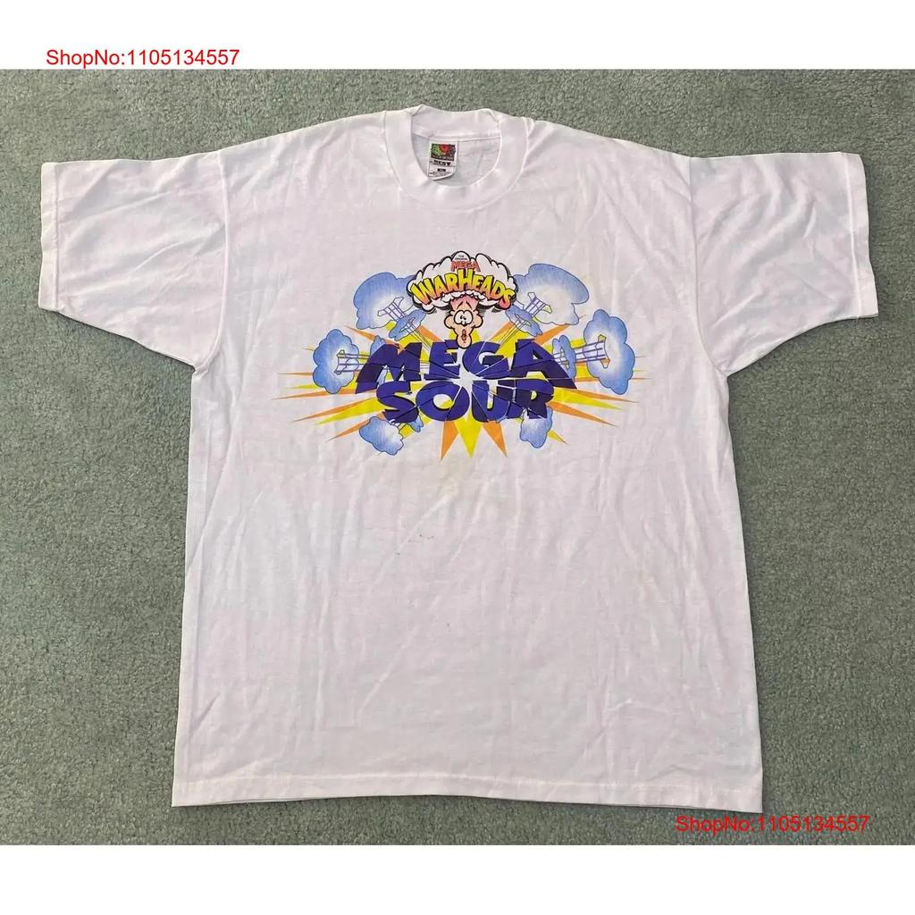 Vintage S The Original MEGA WARHEADS Candy SOUR T Shirt Size XL Vintage Washed Stylish Breathable Comfortable Unisex Soft