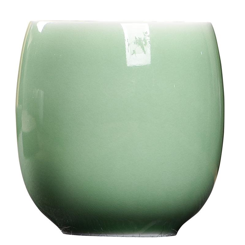 Celadon Glaze Ceramic Tea Cup with Crackle Ice Pattern 6 Colors Personal Master Cup Handmade Gongfu Tea Set Aesthetic Gift