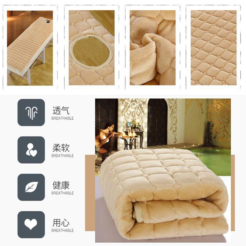 Thick Soft Bed Cover With Hole Simple Solid Color Beauty Bed Covers Massage Bed Cover For Beauty Salon