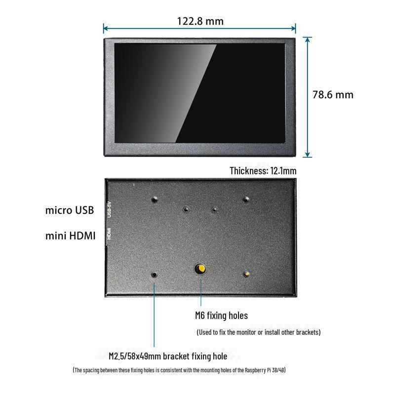 

10-дюймовый портативный сенсорный ЖК-монитор с 7-точечным касанием, IPS-панелью и тонким дизайном