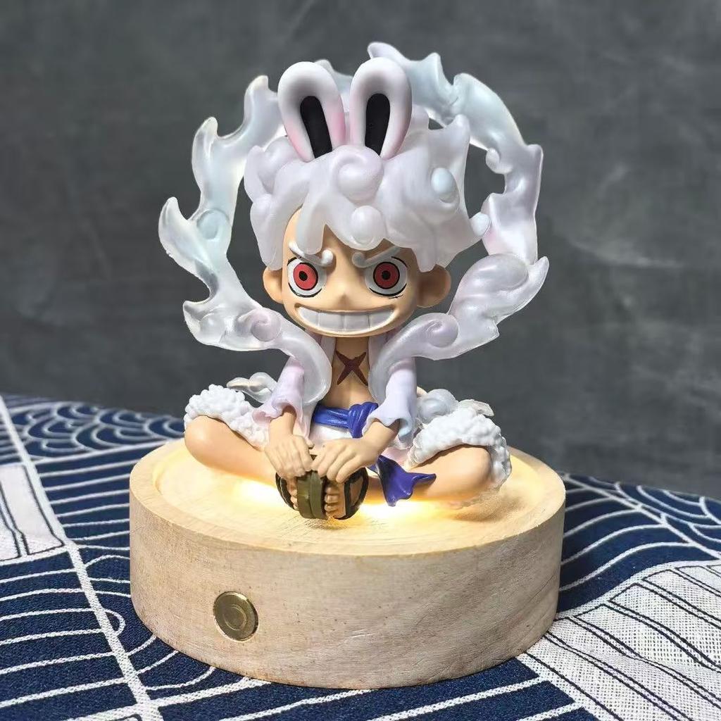 Anime One Piece Figure 5 Gear Nika Rabbit Luffy Action Figure 9cm PVC Statue Doll Collectible Cute Model Toys Gifts