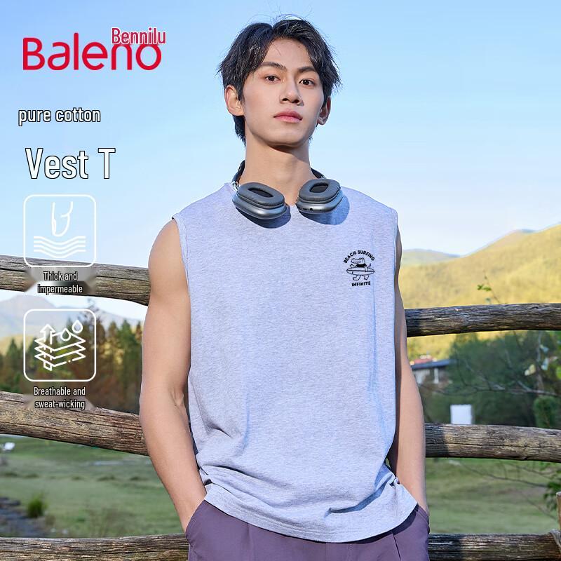 Baleno Men's Pure Cotton Sleeveless Vest T-Shirt