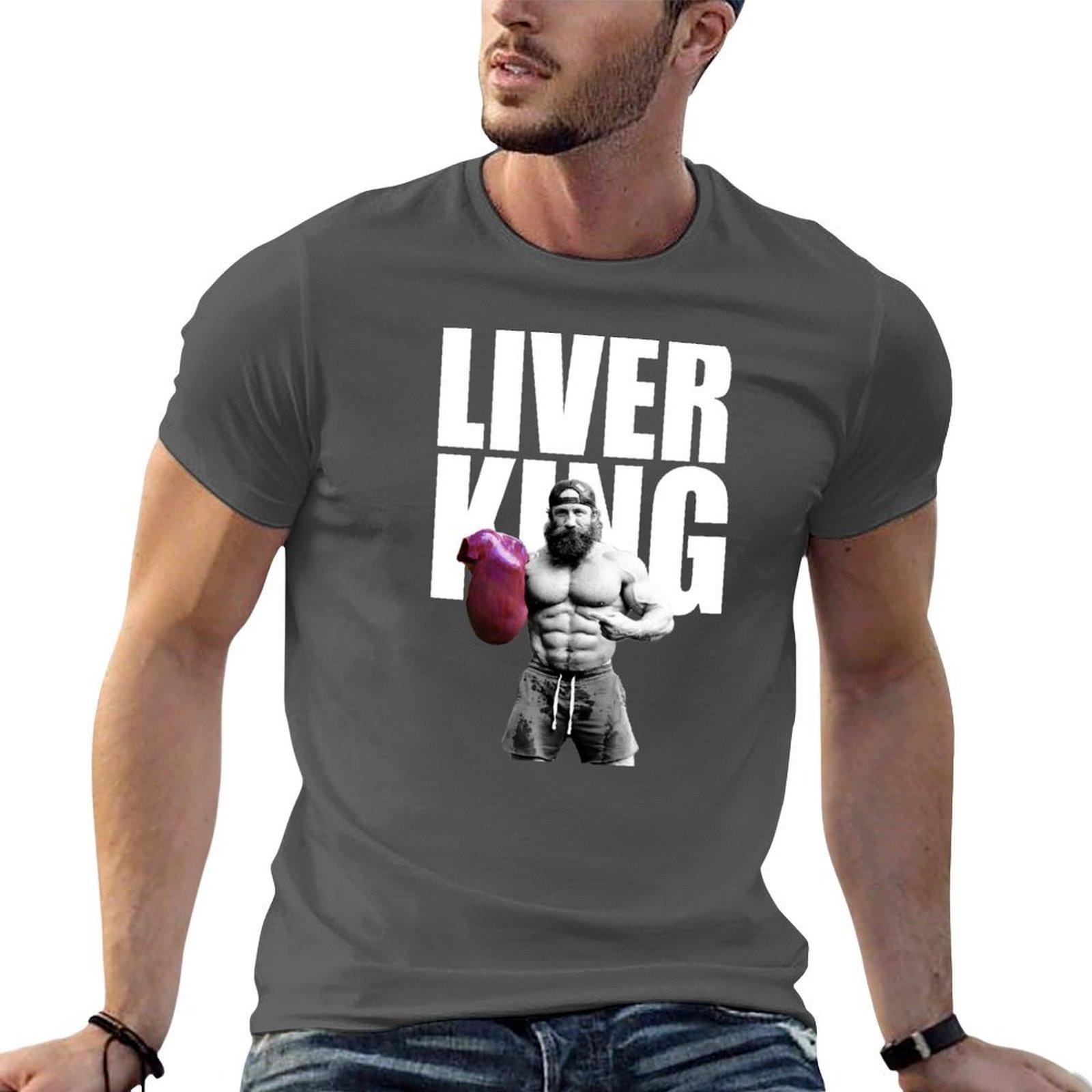 The Liver King TShirt black cotton tshirt plain for man package cotton t shirts high quality TShirt 4XL