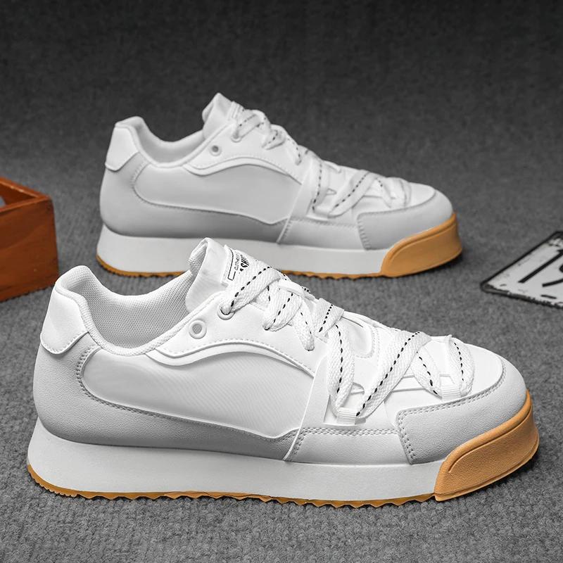 

Модные кроссовки повседневные мужские дизайнерские кроссовки большого размера 45 в стиле ретро для бега модные туфли из микрофибры и кожи на увеличенной платформе 45