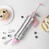 13Pcs Stainless Steel Cake Decorating Kit Cookie Maker Machine Cake Press Reusable Frosting Piping Kit for Cupcakes Cookies